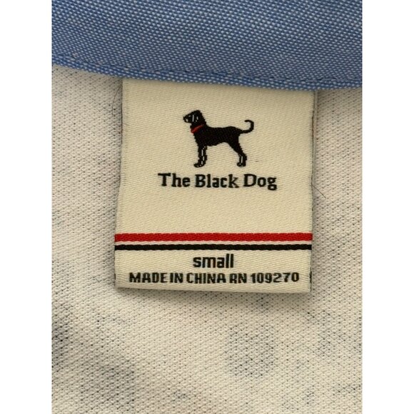 The Black Dog Mens Polo Shirt Short Sleeve Cocktail Bar Print Cotton Size S - Picture 4 of 8